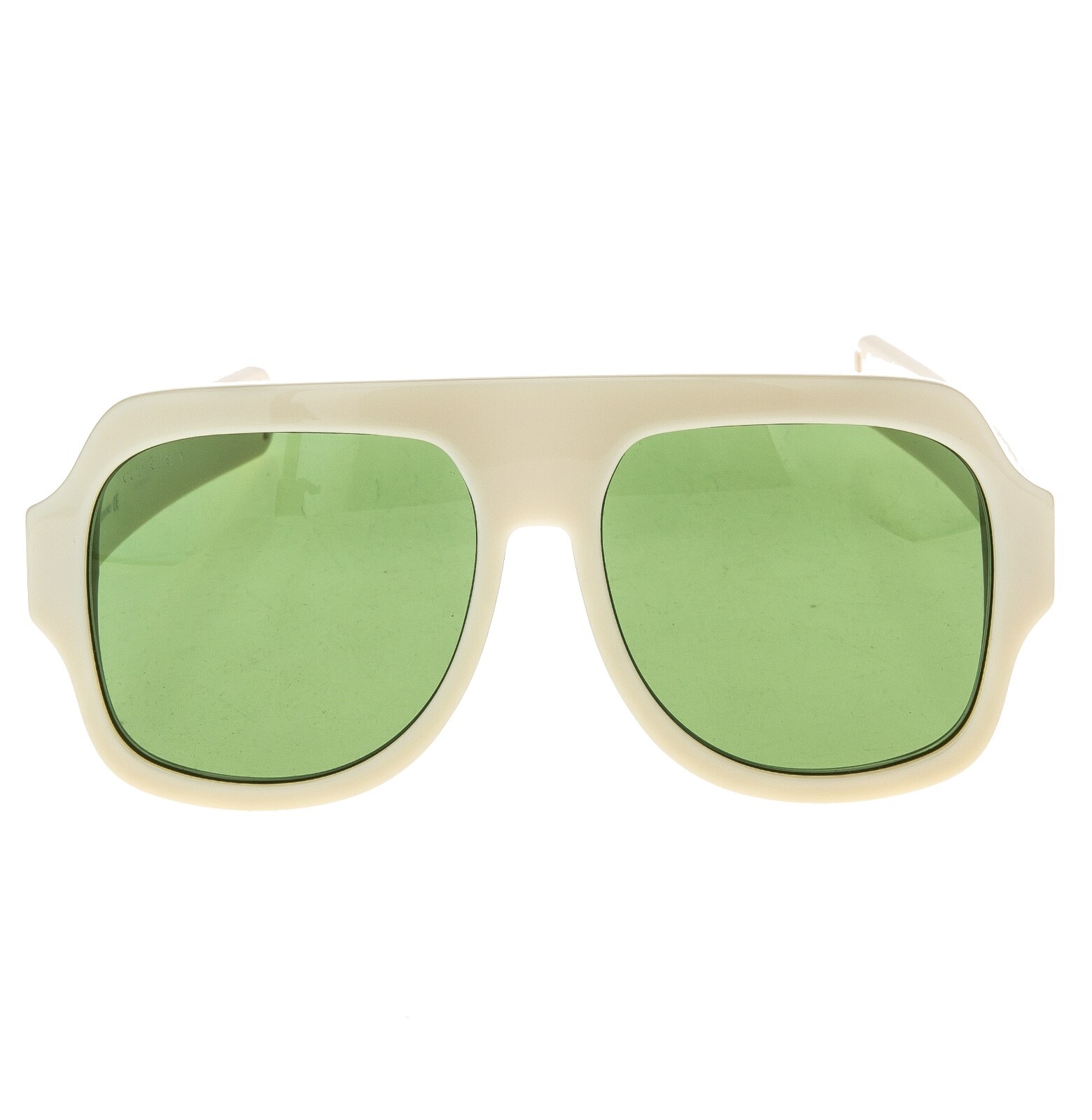 GUCCI GG0255S AUTHENTIC SEGA 0255 Ivory Green Stripe Unisex Sport Sunglasses 003