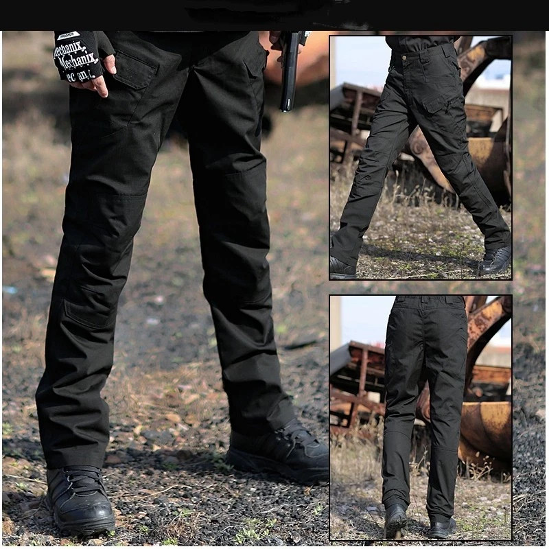Mens Tactical Cargo Pants Soldier Straight-fit Work Combat Trousers Outdoor US
