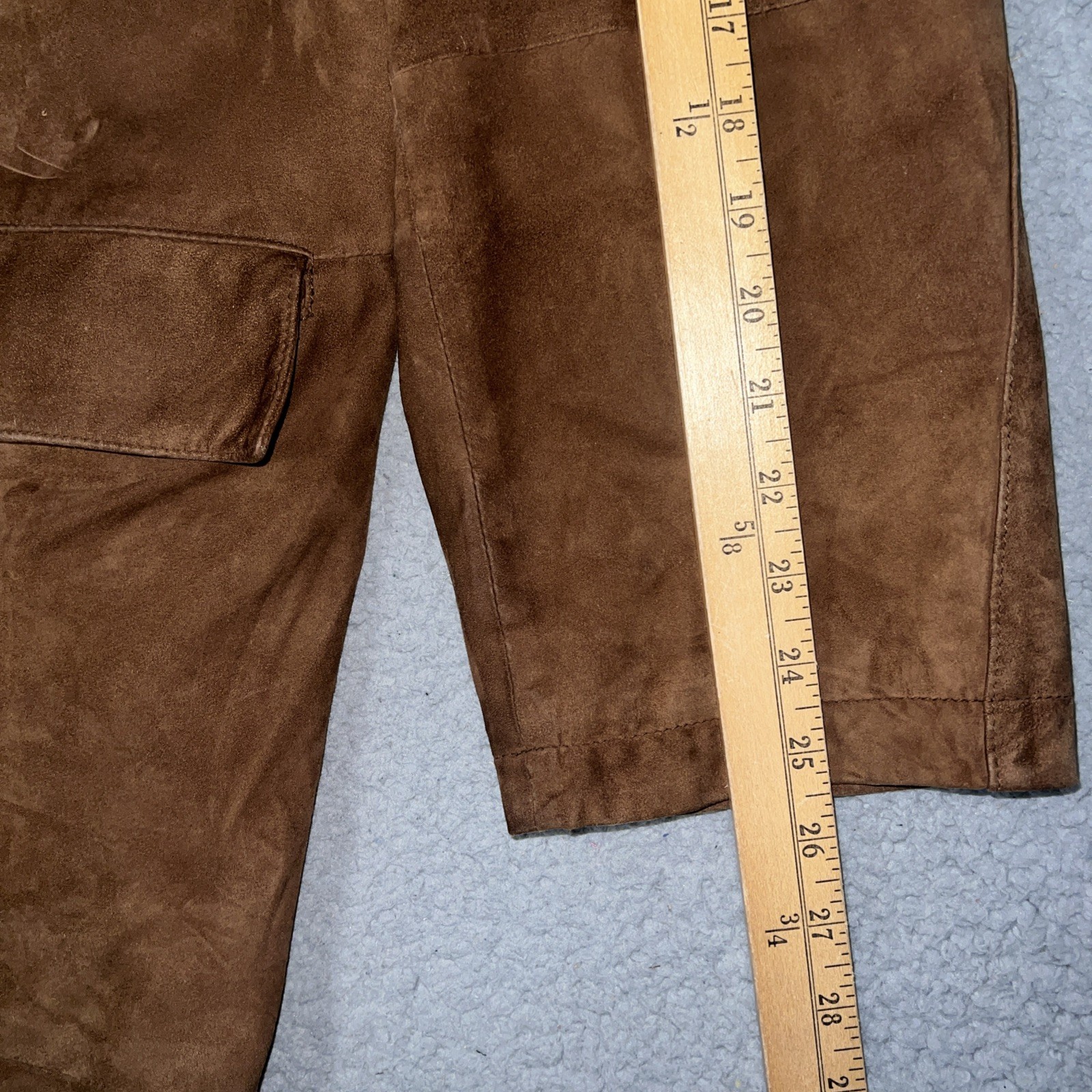 VTG Façonnable Goatskin Leather Sport Coat Men’s Sz 2XL XXL Brown Suede Jacket