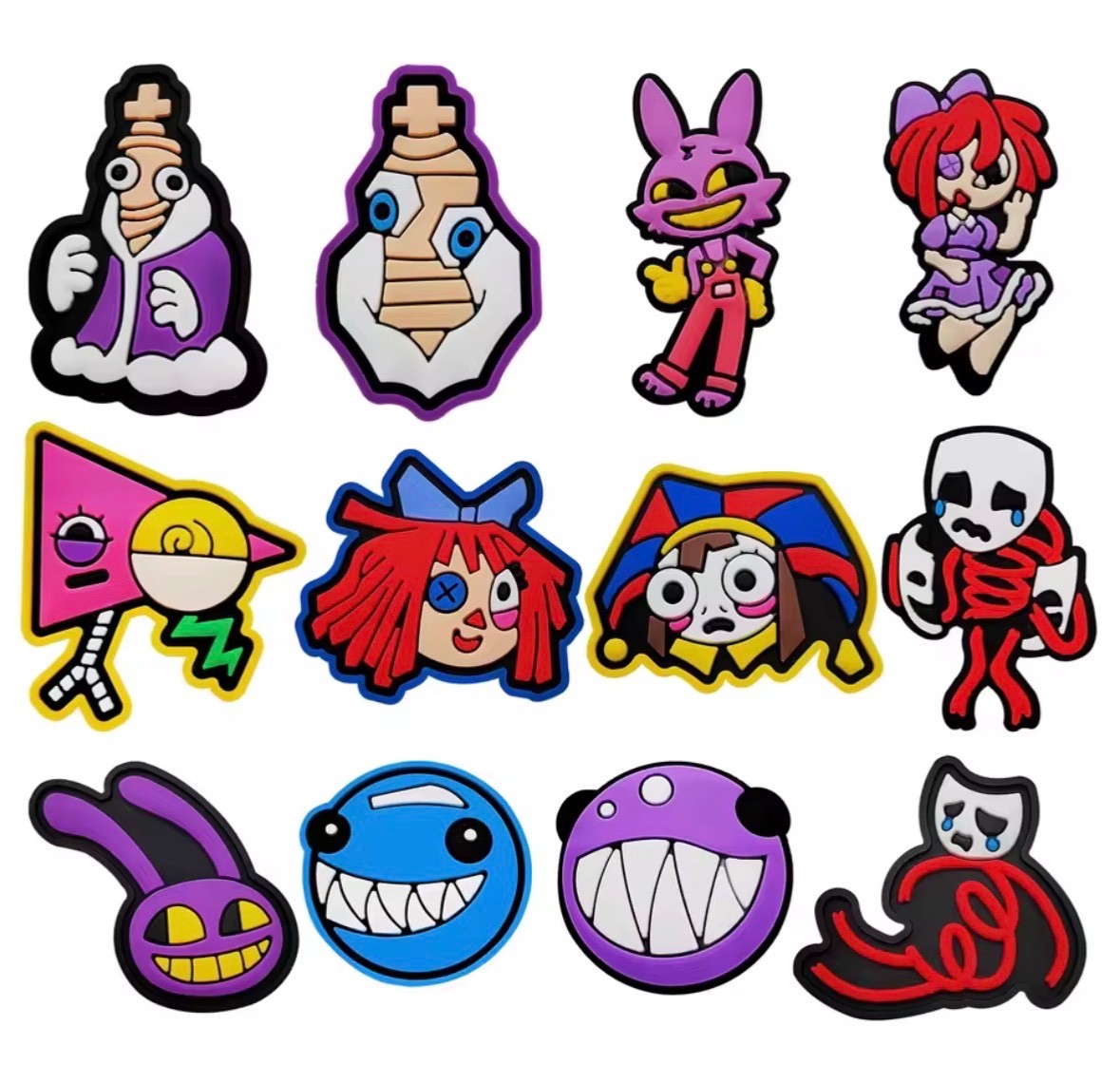 Amazing Digital Circus Cartoon, Crocs Shoe Charms Accessories Lot 12 15 18 24
