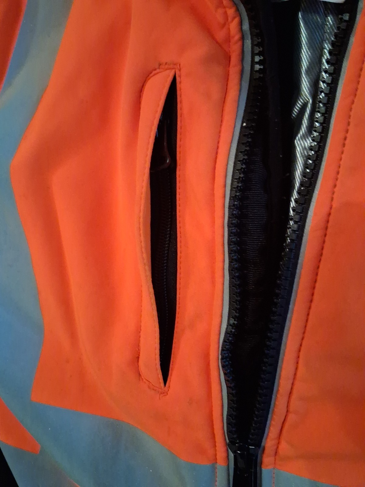 RefrigiWear Hi Vis Insulated Softshell Jacket Men’s XL Orange Black Coat 0496R