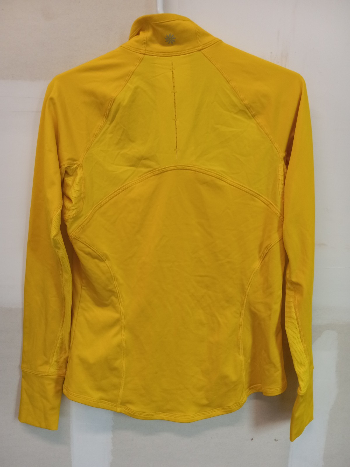 ATHLETA Womens Yellow Polyester Sp Pullover Casual Gym Outdoor Walking Top Small