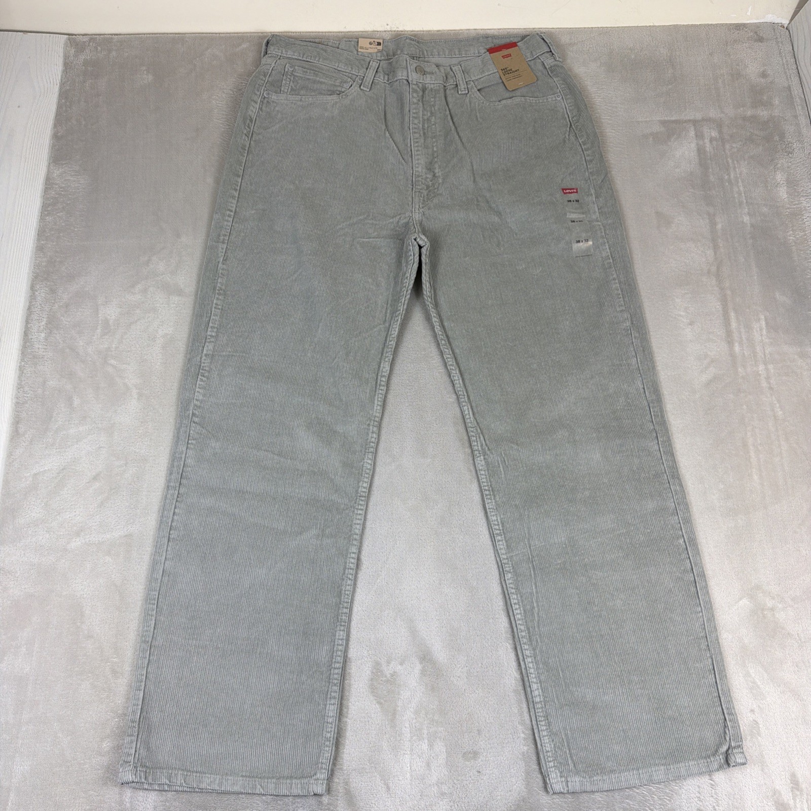 Levi’s 565 Loose Straight Corduroy Jeans Men’s Size 38×32 Gray Y2k Cotton