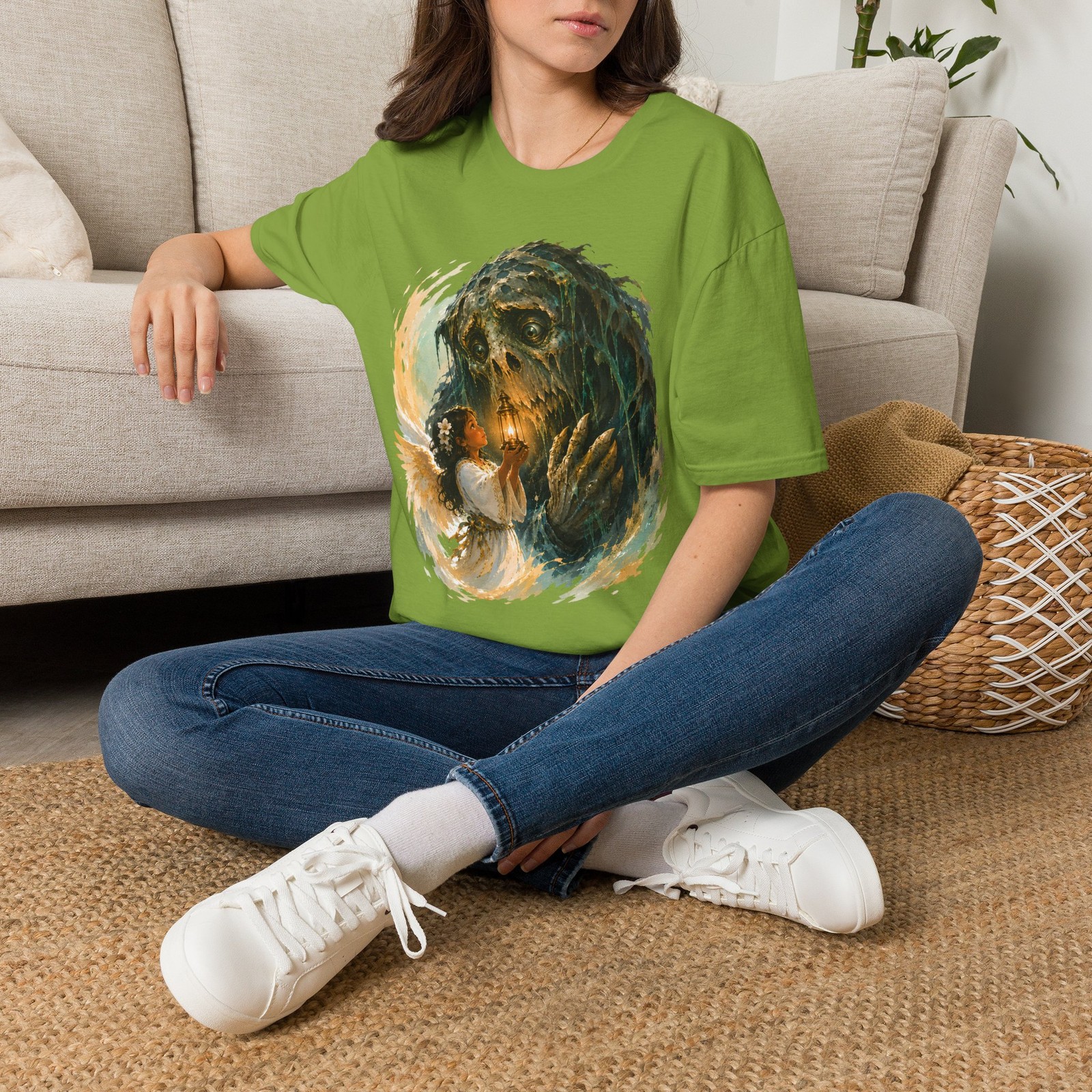 Lantern Angel Sewer Creature Gentle Monster Unisex Softstyle T-Shirt