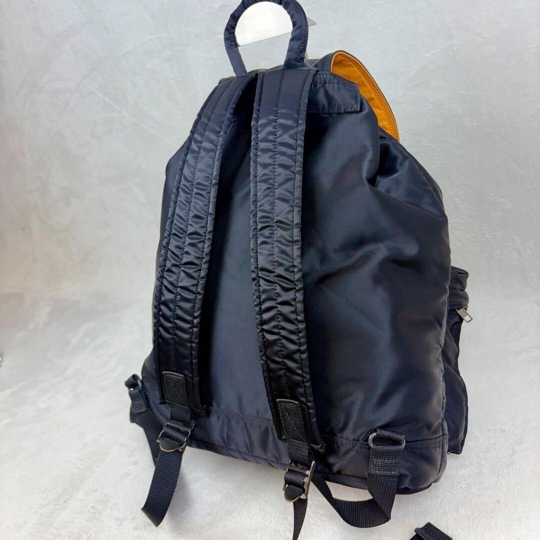 PORTER Tanker Backpack Black Nylon Large A4 PC Travel Drawstring Flap Japan