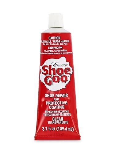 SOF SOLE Original Shoe Goo – 3.7 fl oz Tube – Clear Shoe Glue – Repairs Soles,