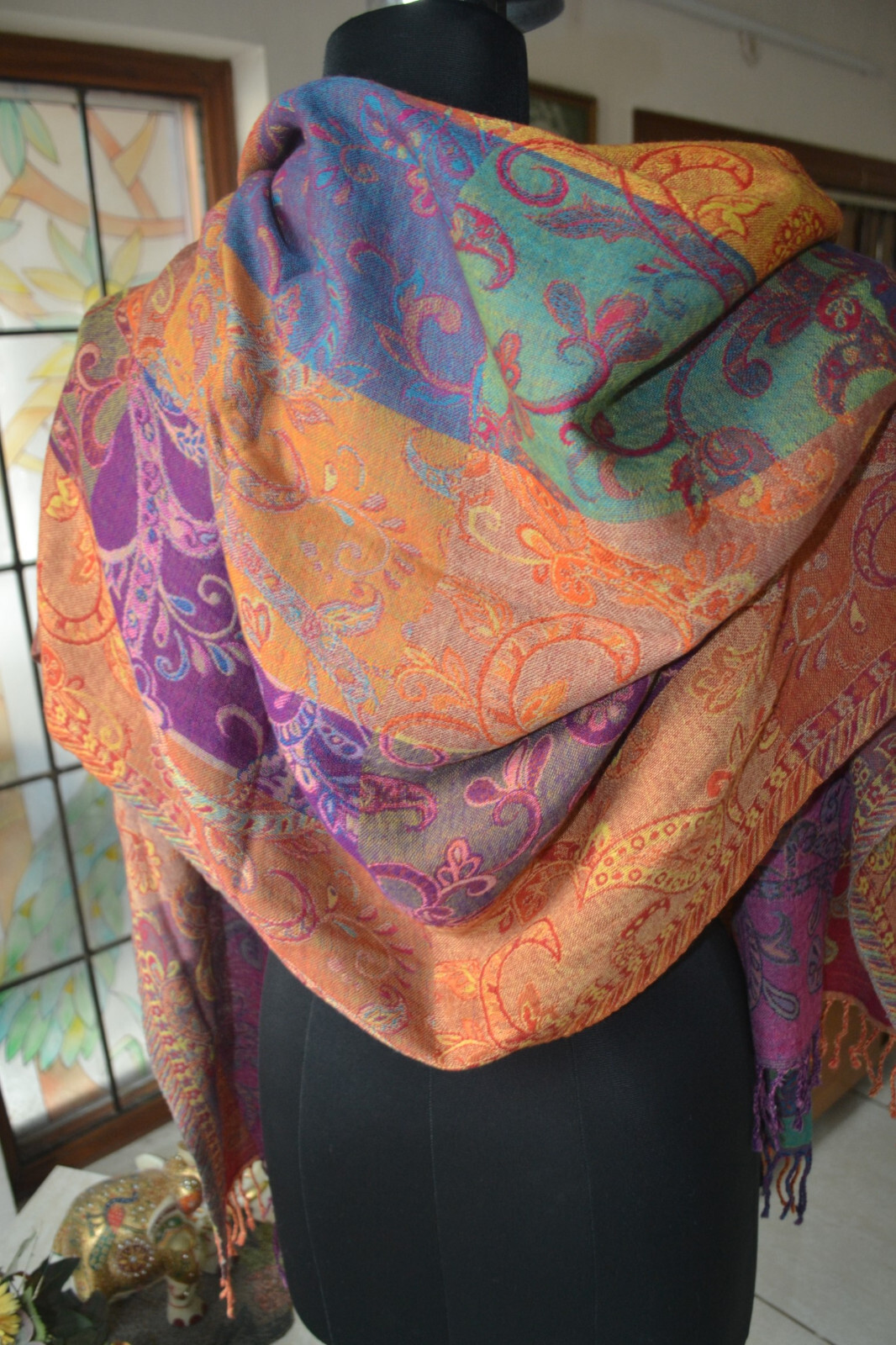 NEW DESIGNER JAMAVAR STOLE ~ 100% CASHMERE PAISLEY PASHMINA ~ 16 DESIGNS CHOICE
