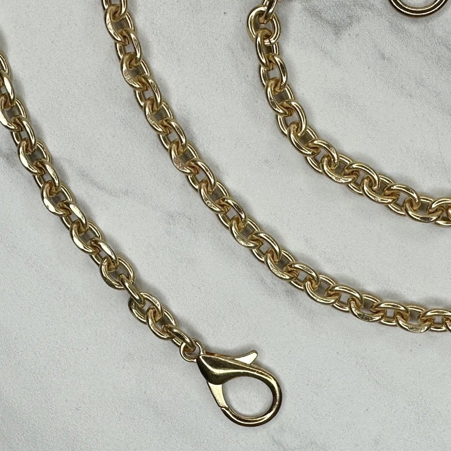 Gold Tone Chain Link Purse Strap Replacement Handbag Shoulder Crossbody 40″