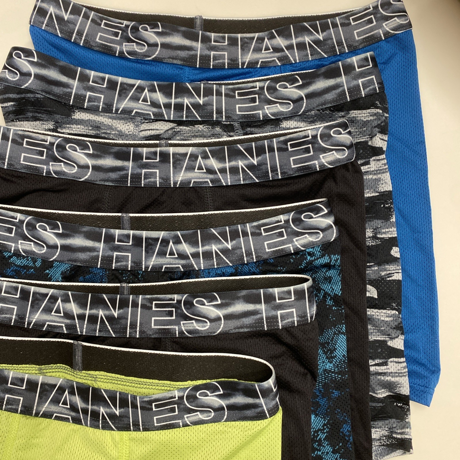 Hanes X Temp 6-Pack Black Boxer Briefs Youth Boys Size L❗️Without Tags