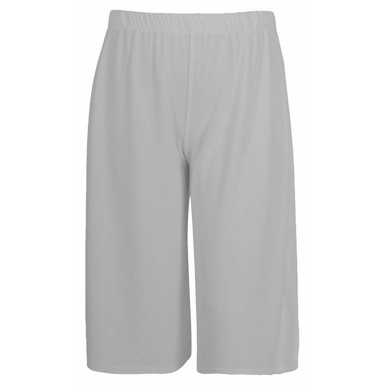 Womens 3/4 Palazzo Trousers Ladies Elasticated Stretch Wide Leg Shorts 8-26