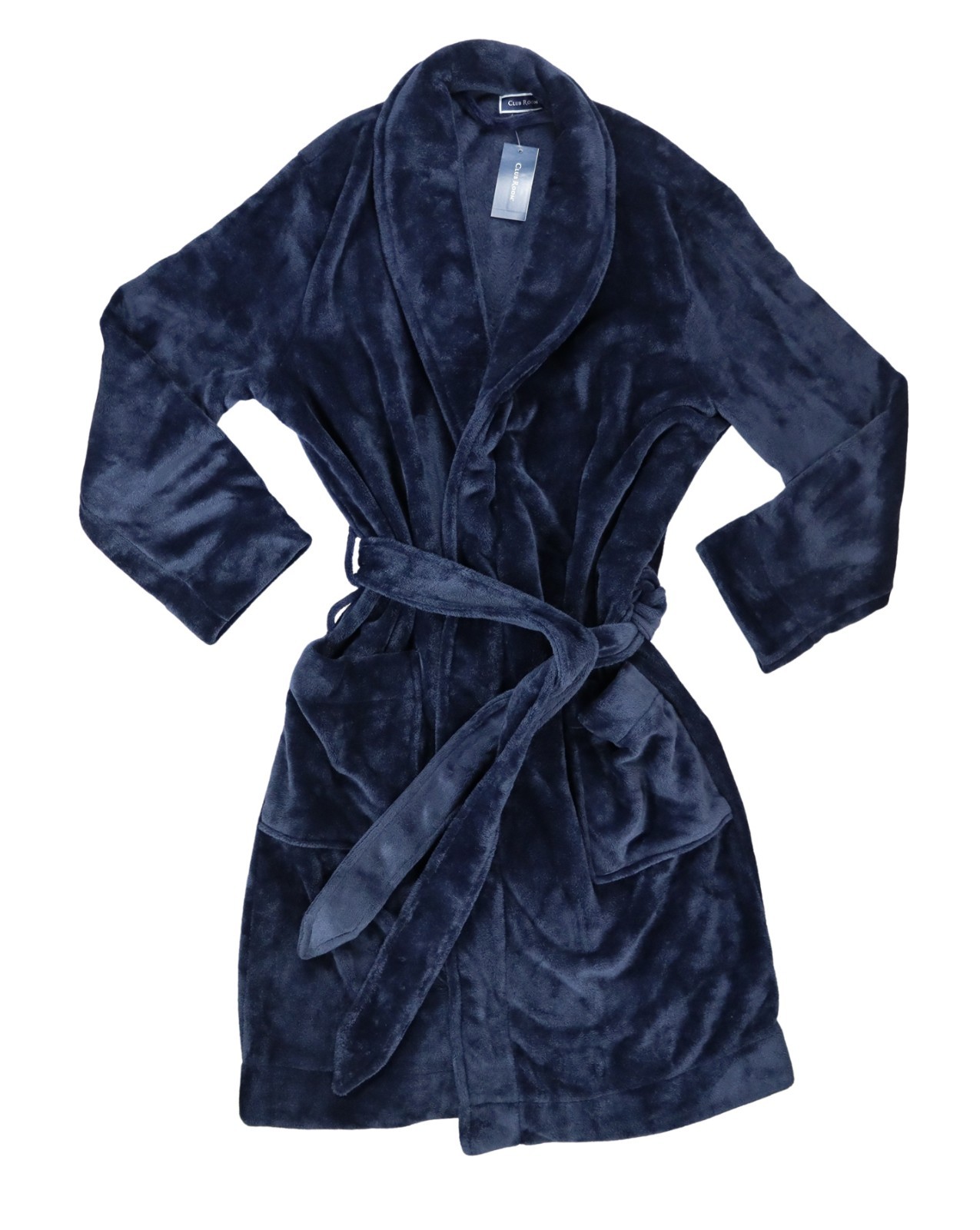 Club Room Plush Fleece Belted w/Pockets Men’s Bathrobe OSFM NWT Pick Color