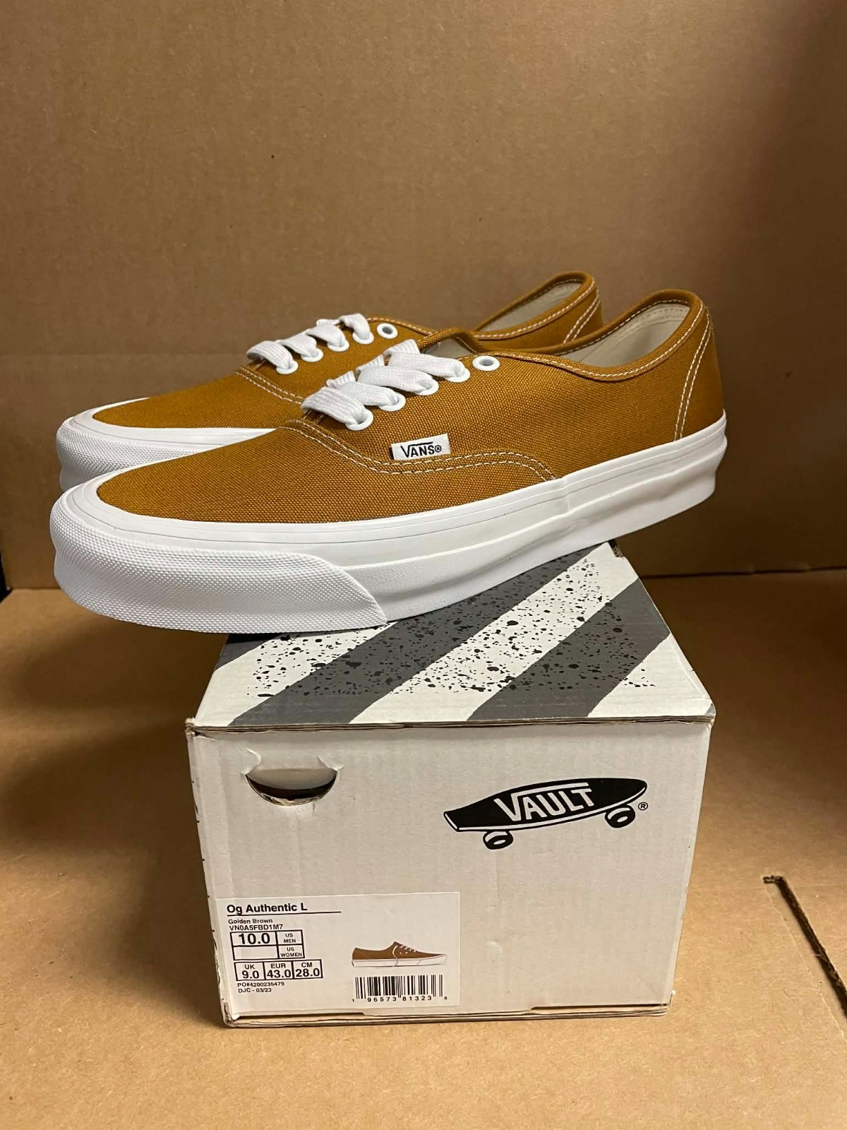 Vans Og Authentic Lx Golden Brown – VN0A5FBD1M7 – Brand New In Box!