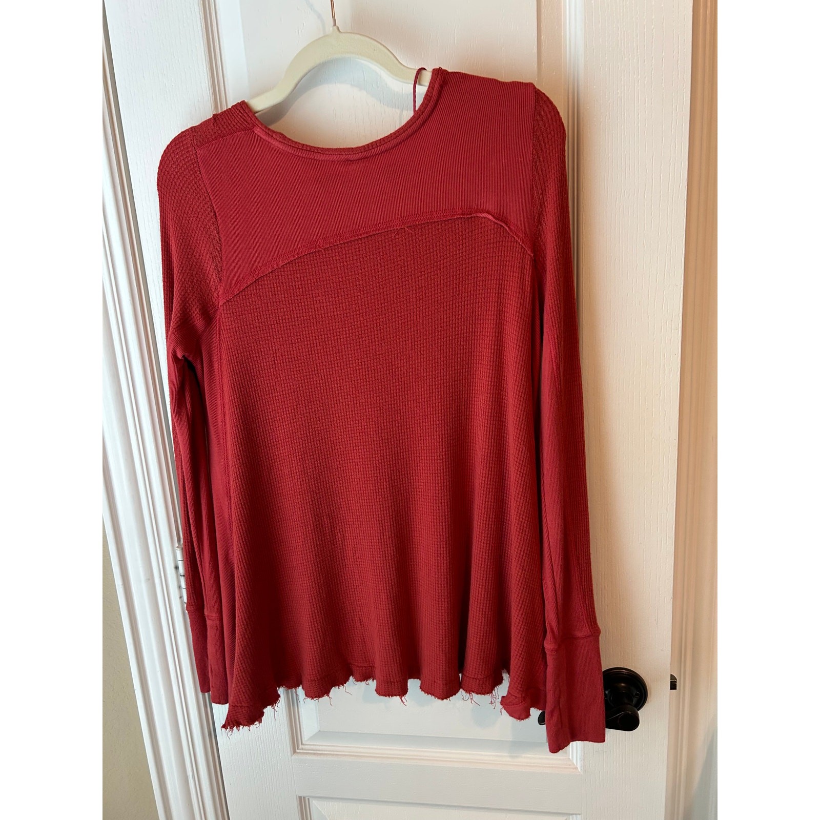 We the Free Brick Red Pullover Thermal Loose Boho Soft Top