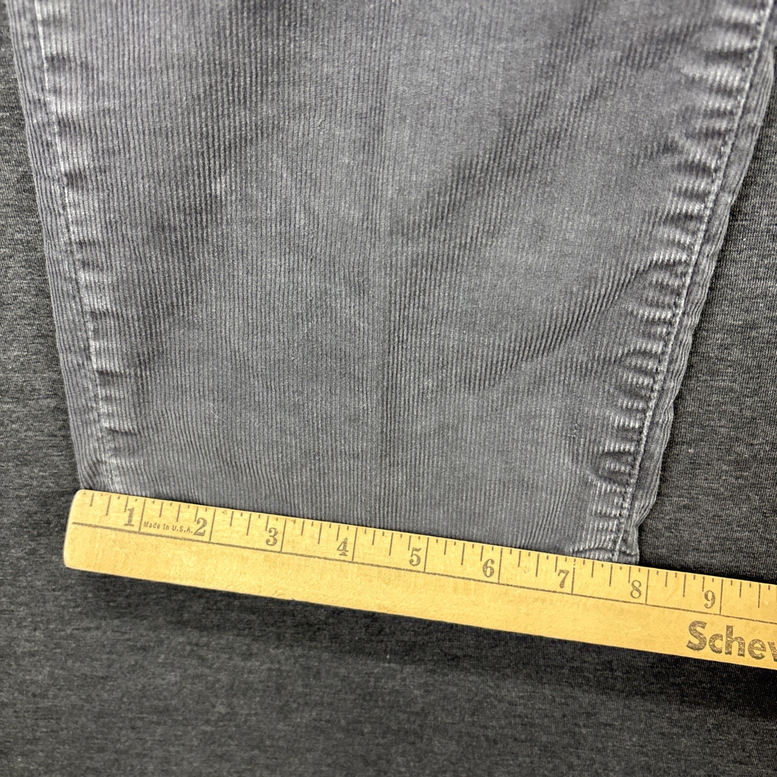 7 Diamonds Corduroy Pants Mens 34×33 Clifton Slim Straight 5 Pocket Gray Stretch