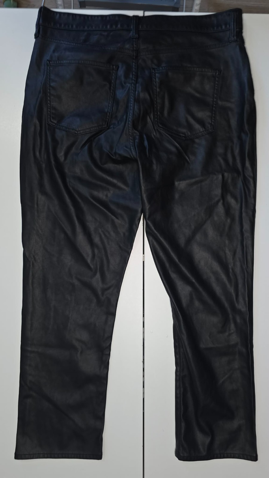 GAP Denim – Black High Rise Vegan Leather Vintage Slim Pants