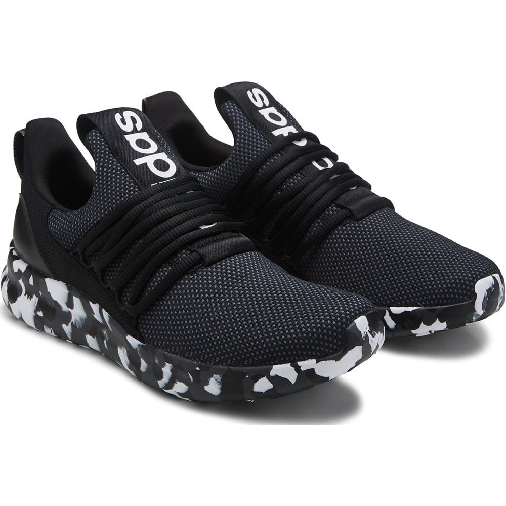Adidas Lite Racer Adapt 7.0 Mens 8 To 10.5 Slip On Running Sneakers Black White