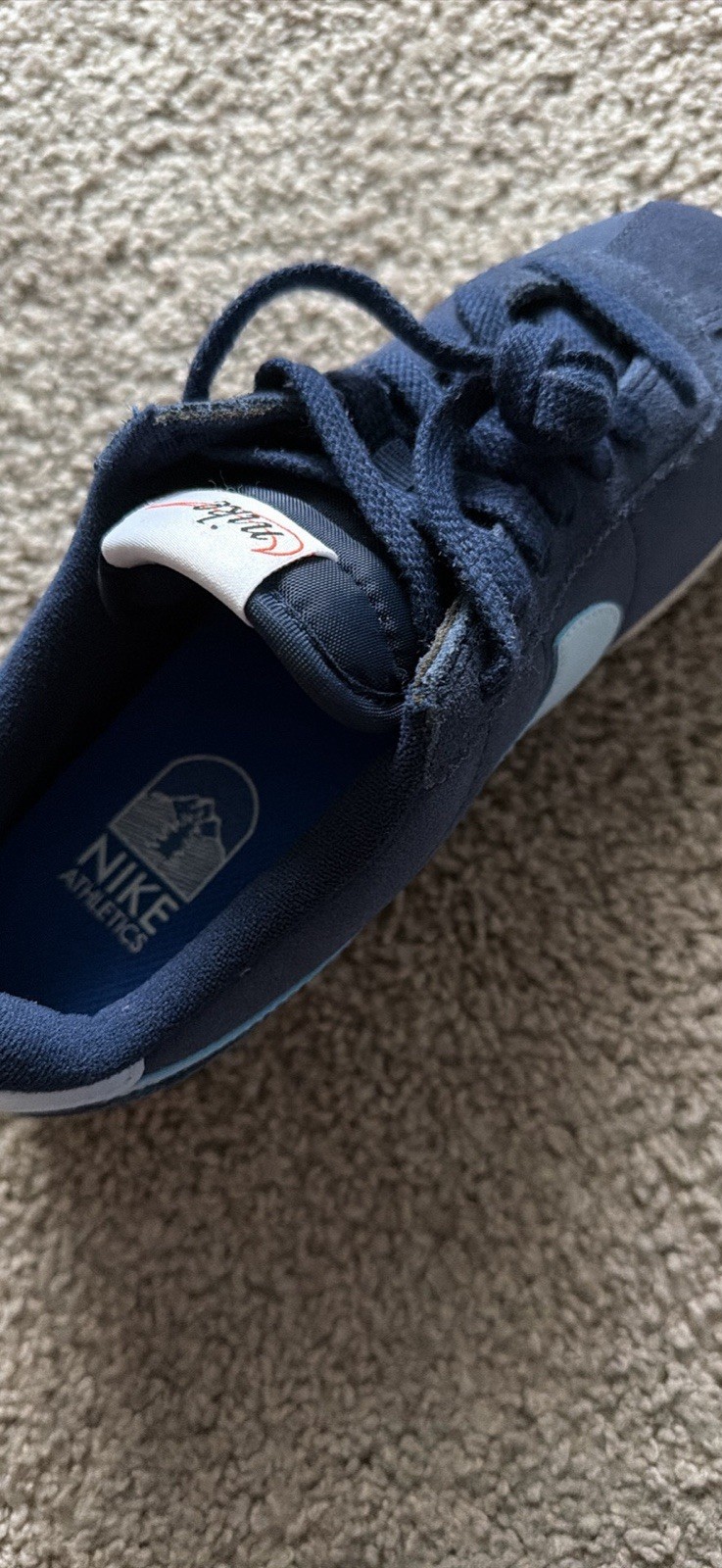 Nike Cortez Suede Low Top Sneakers Blue/Light Blue Lace-Up CI1815-400 NWD