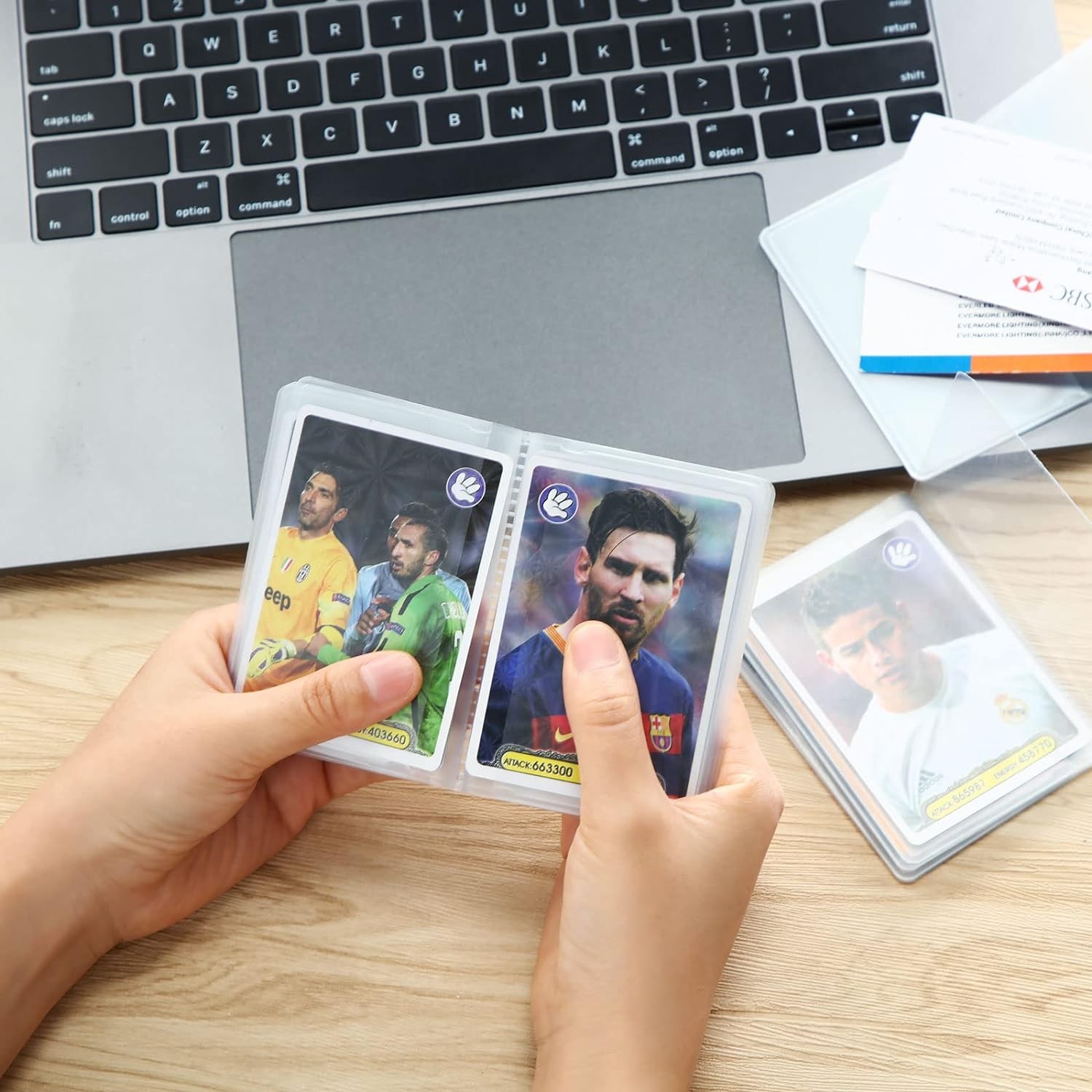 4 Packs Wallet Insert Plastic Credit Card Holder Wallet Credit Card Sleeves for