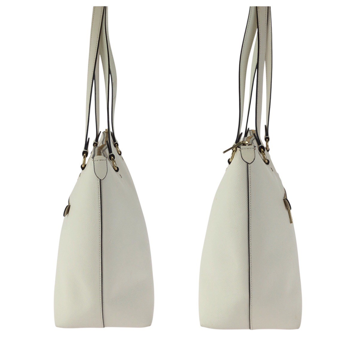COACH gallery F79608 Tote Bag Shoulder Bag Off-white GoldHardware leather