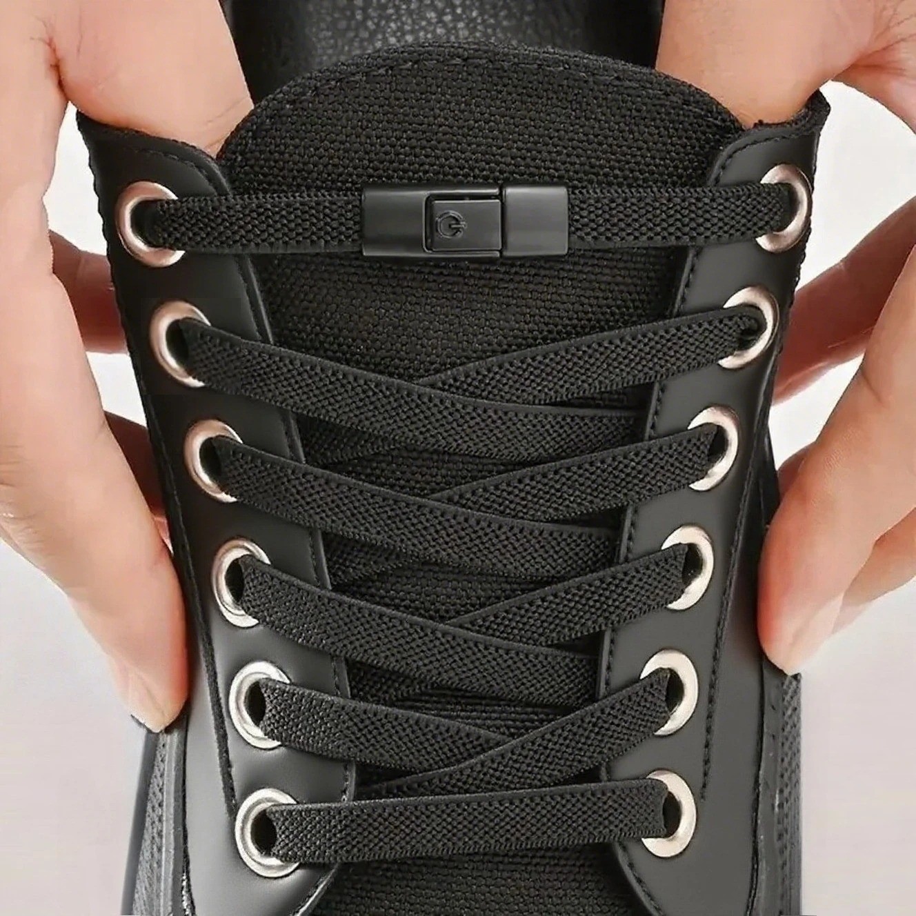 2Pcs Easy No Tie Shoelaces Elastic Silicone Flat Lazy Shoe Lace Strings Adult