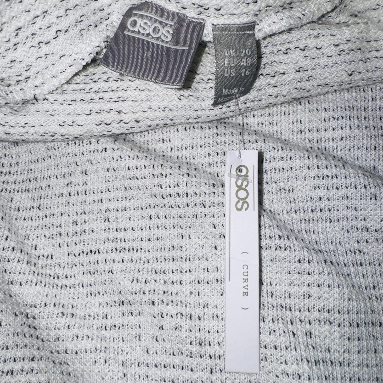 NEW ASOS Curve Gray Solid Knit Cowl Neck Belted Sweater Dress Long Sleeve US 16