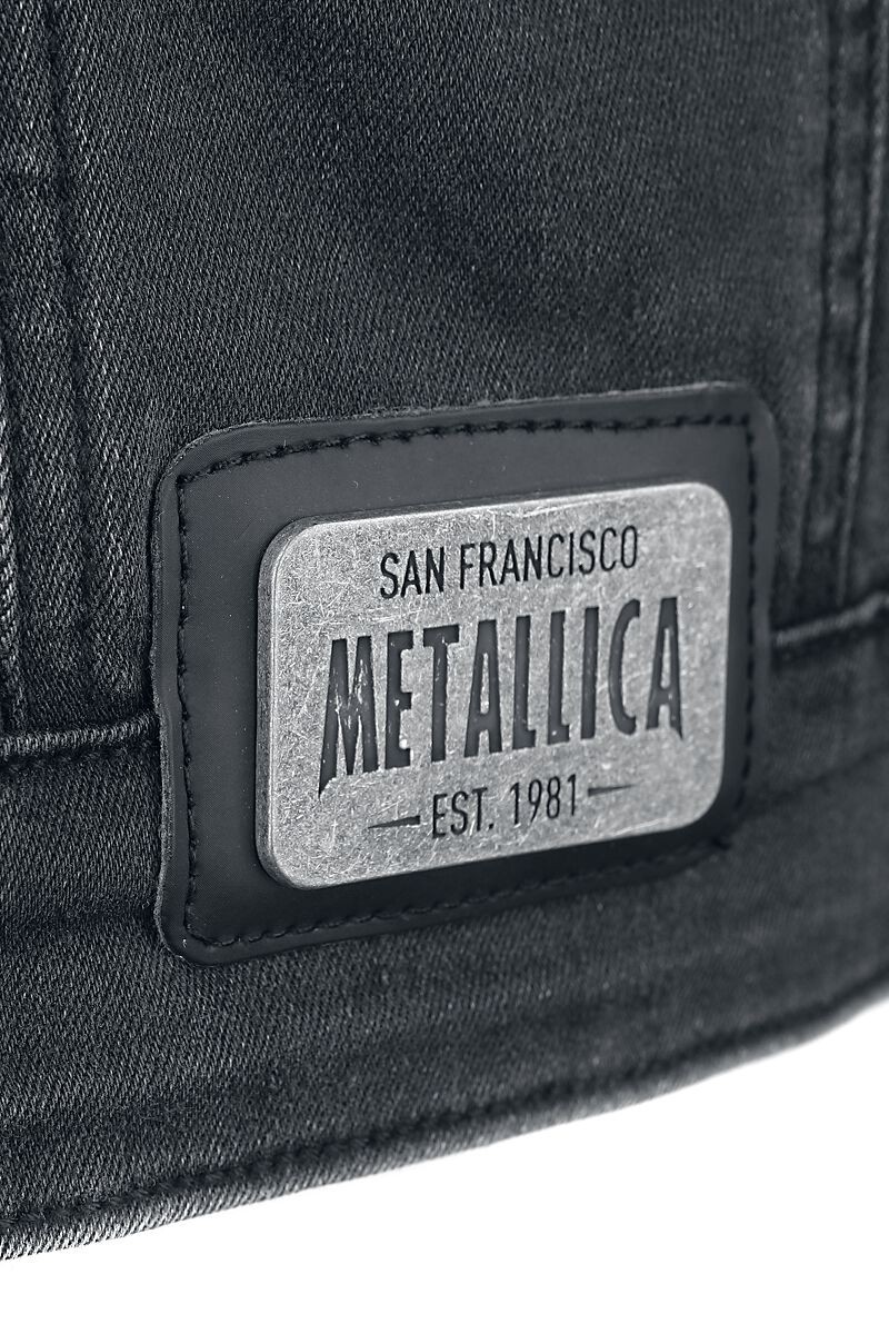 Metallica Vest Jacket Thrash Metal Band Sleeveless Denim Men’s Black Jean Jacket