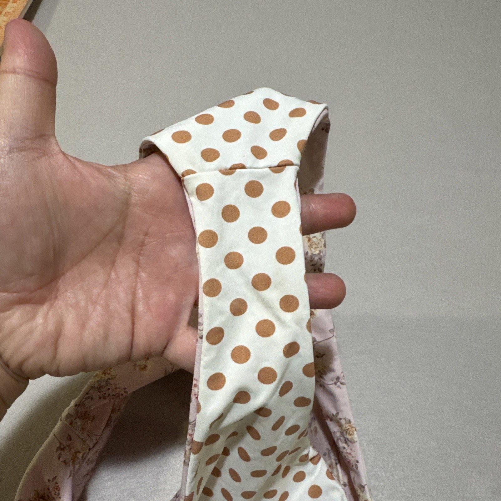 Dippin Daisy Women Swim Bottom Pink Floral/ Poka Dot Reversible High Waist Sz XS