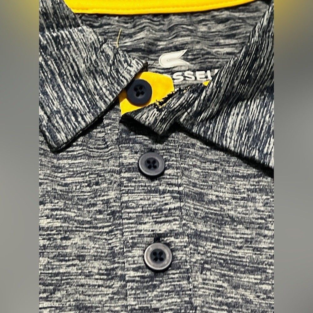 Colosseum Michigan Wolverines men’s Polo Shirt Logo navy Yellow Small college