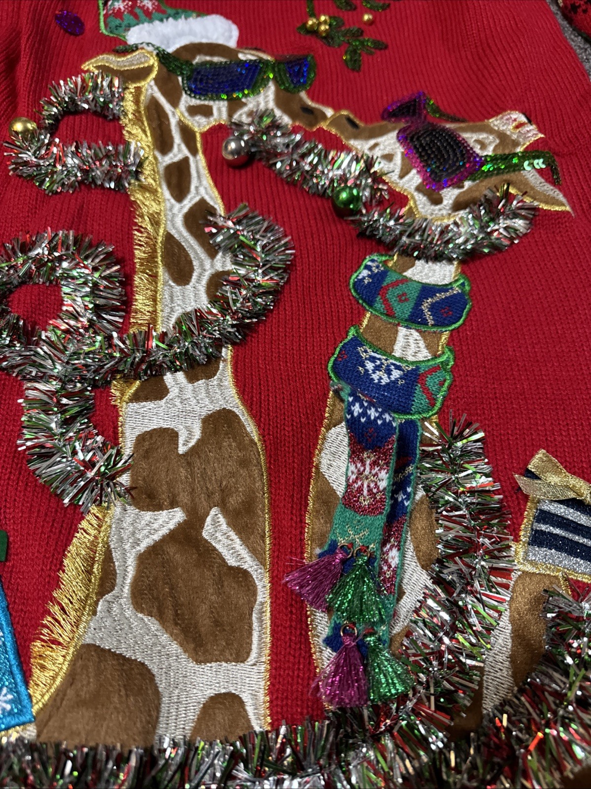 33 Degrees Womens Multicolor Sweater dress Size XS Christmas Holiday giraffes