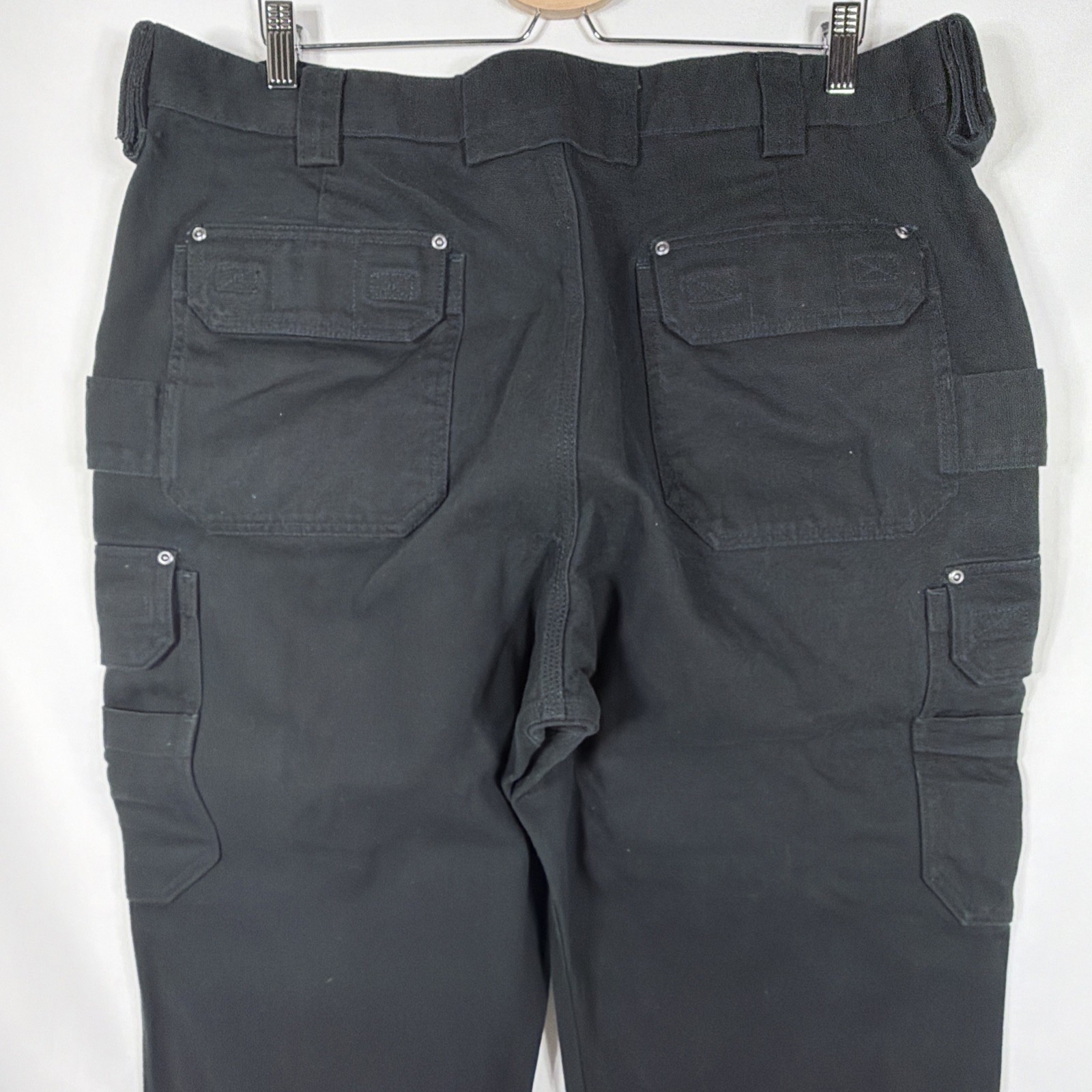 Duluth Trading Fire Hose Ultimate Cargo Work Pants Mens 40×30 Black Heavyweight