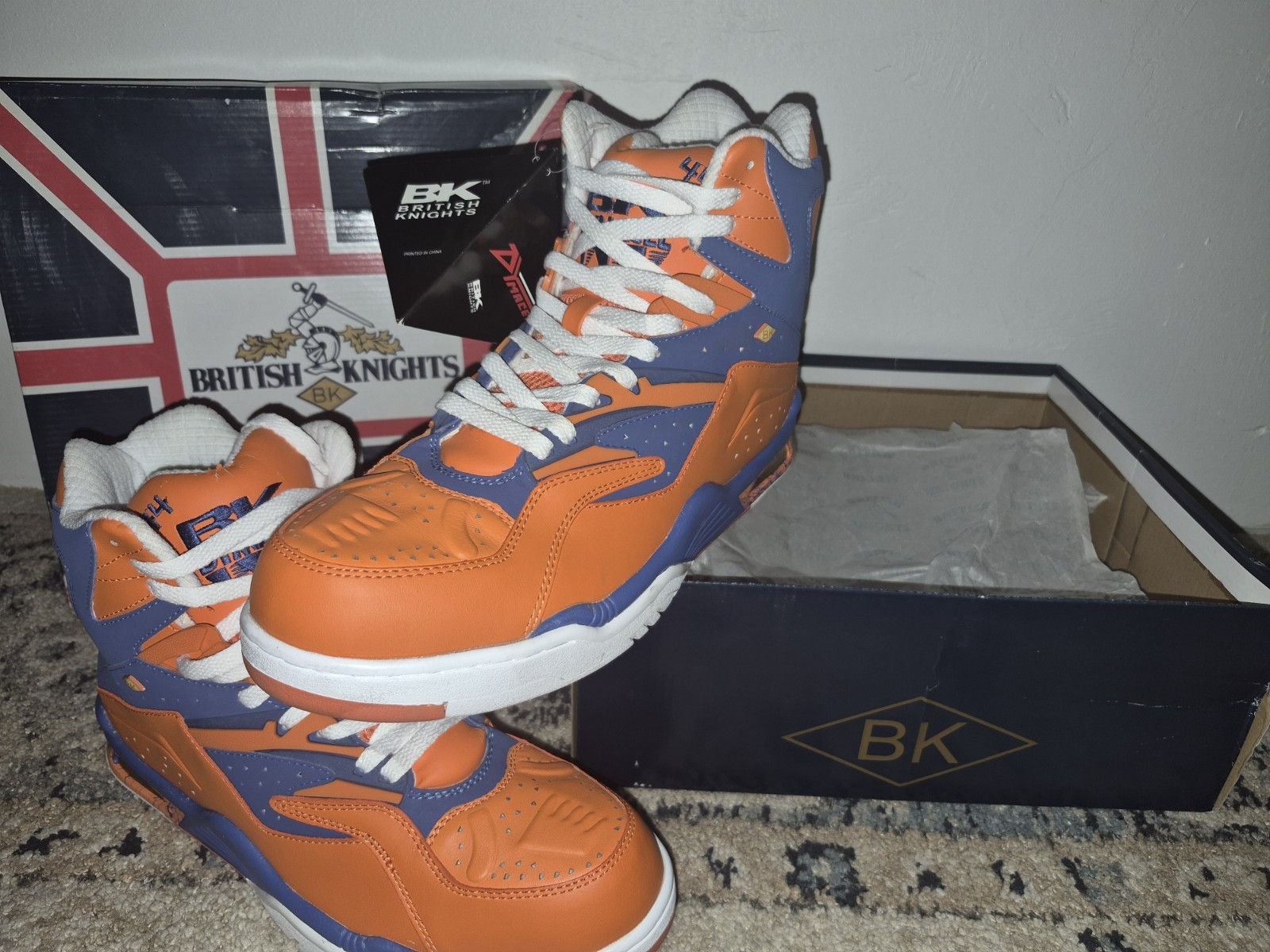 *RARE* NEW YORK KNICKS Dymacel Enforcer BRITISH KNIGHTS 90s Hightops Size 12