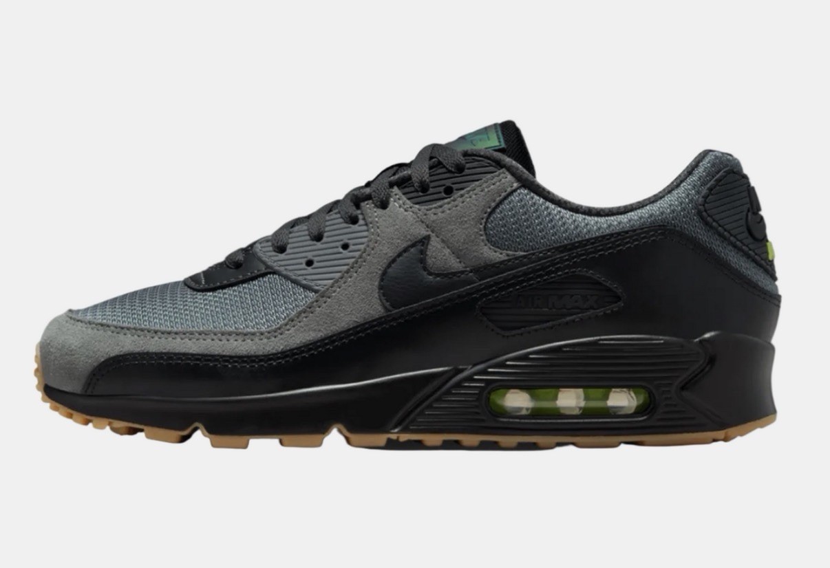 Nike Air Max 90 Smoke Grey Black Sneakers IQ0580-084 Mens Size BRAND NEW
