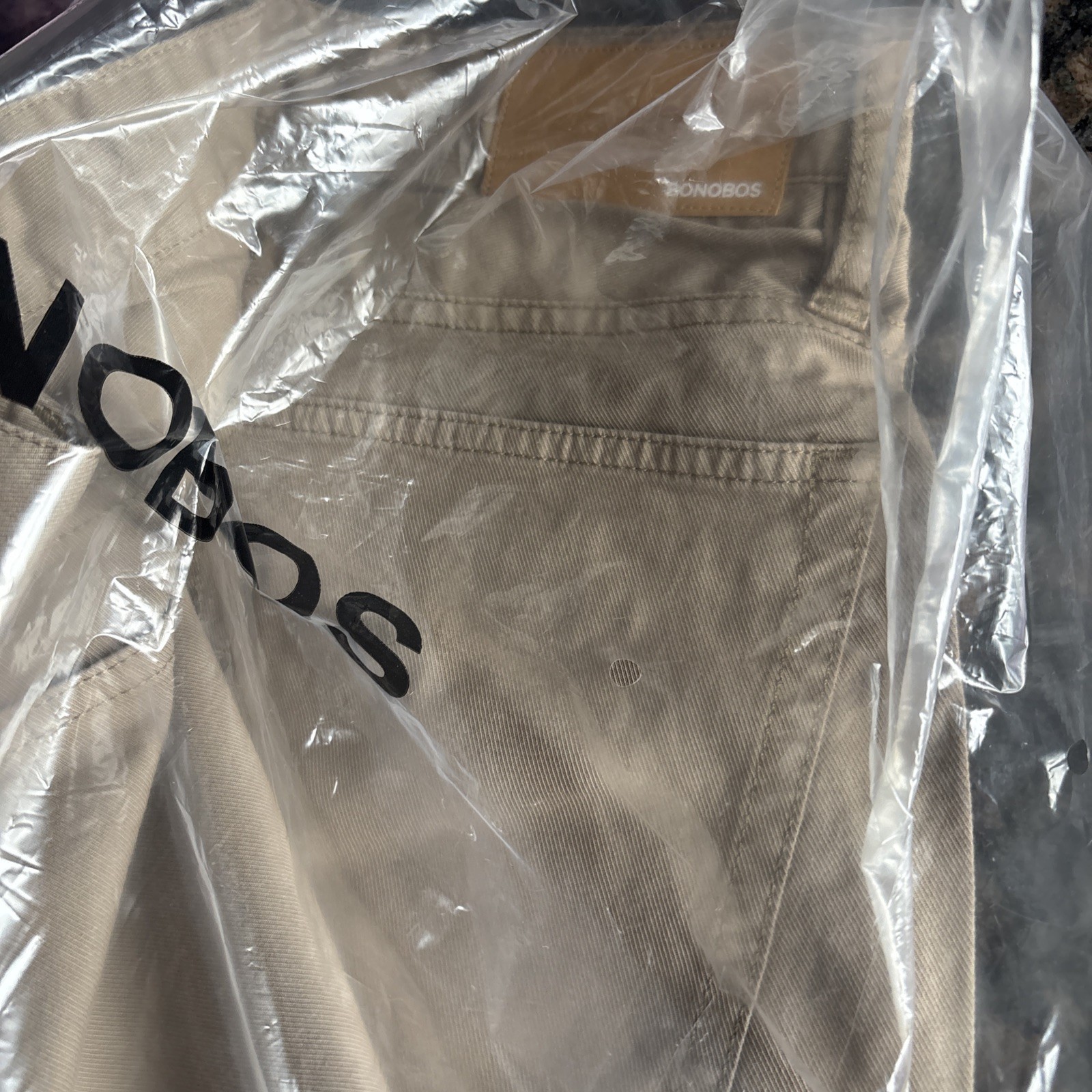 Bonobos Lightweight Travel Jeans Slim Fit Sand Tan Khaki 33×30 New R195-