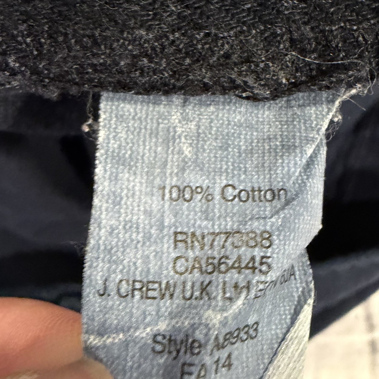 J. Crew The Sutton Mens Jeans 34×32 Regular Denim Navy Blue 100% Cotton Canvas