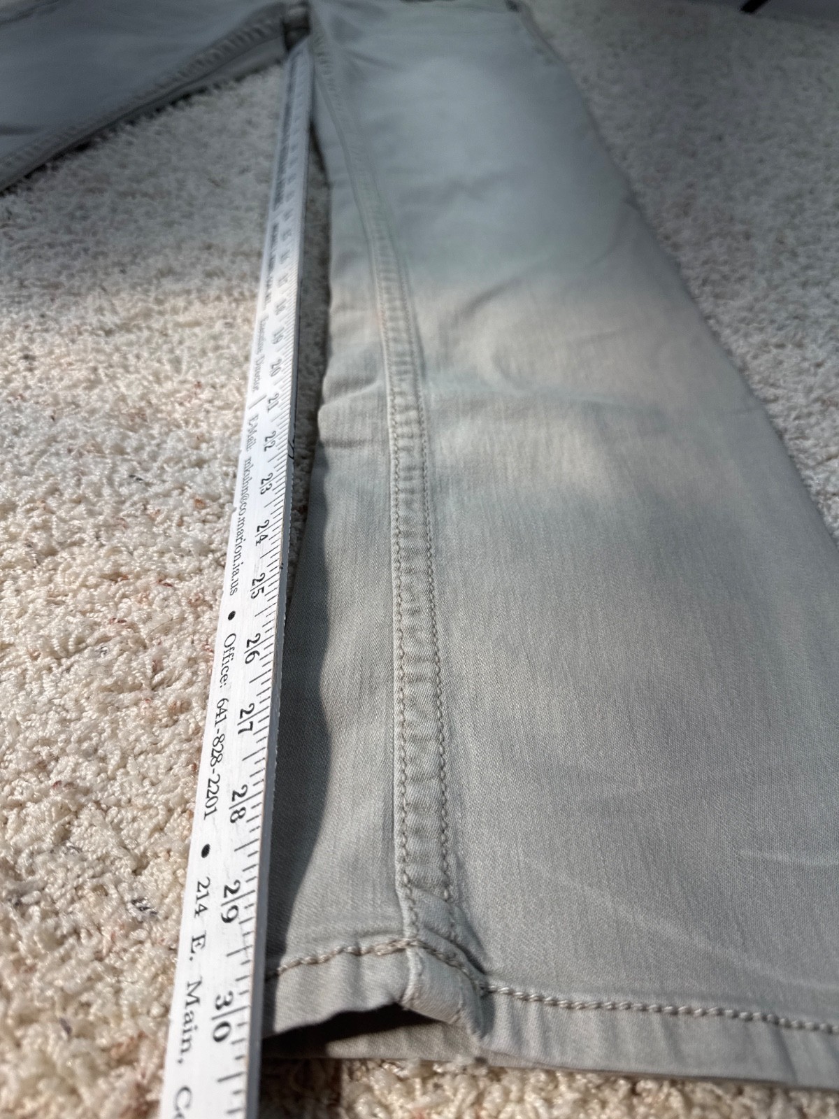 BKE Jeans Mens Aiden Straight Sz 30×32 Buckle Denim Pants Gray Thick Stitch