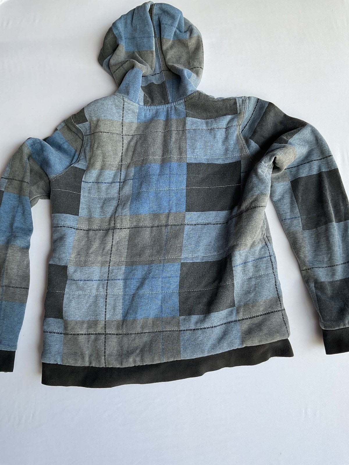 08/05 008Hurley Men’s Medium Plaid Hooded Jacket with Front Pockets