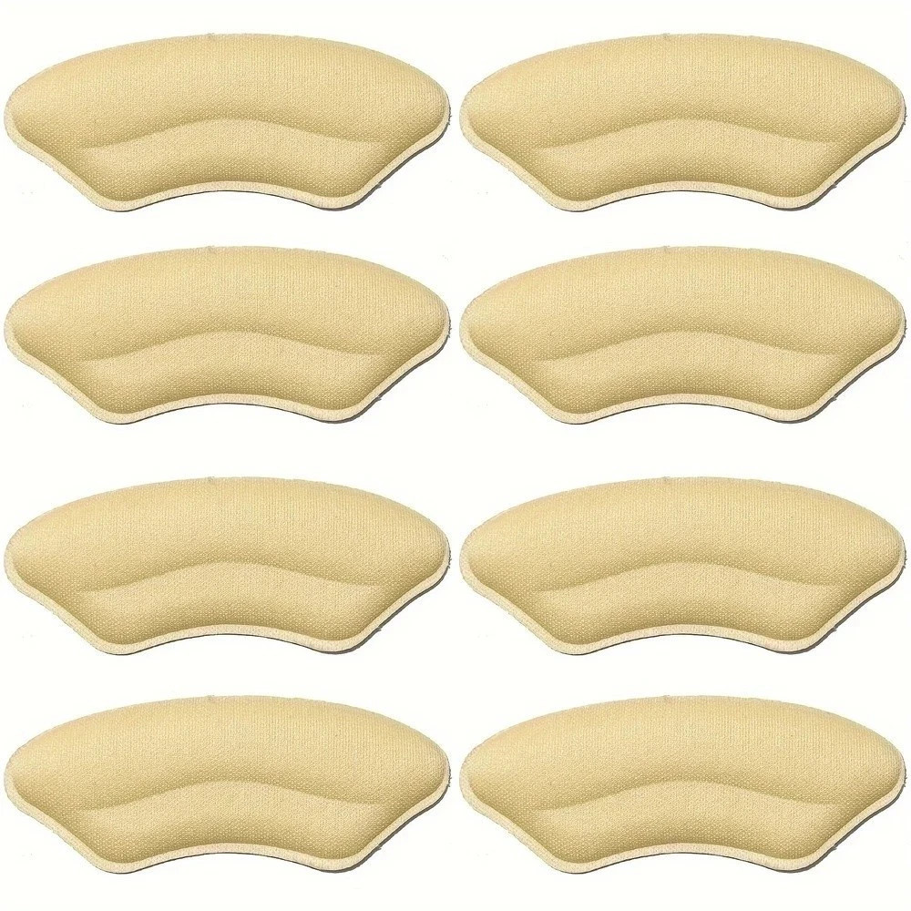 8-Pack Heel Pads for Too Big Shoes Self-Adhesive Heel Protectors Heel Inserts