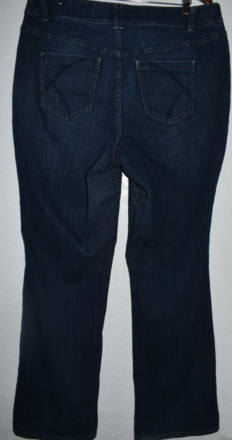 Lane Bryant Tighter Tummy Technology 18 LONG Blue Denim Jeans Stretch Comfort