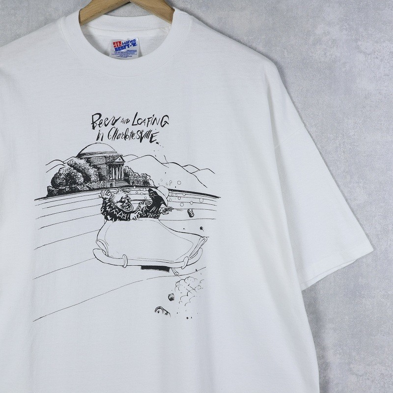 90’s Ralph Steadman USA-made “Beer and Loafing in Charlottesville” tee S-5XL
