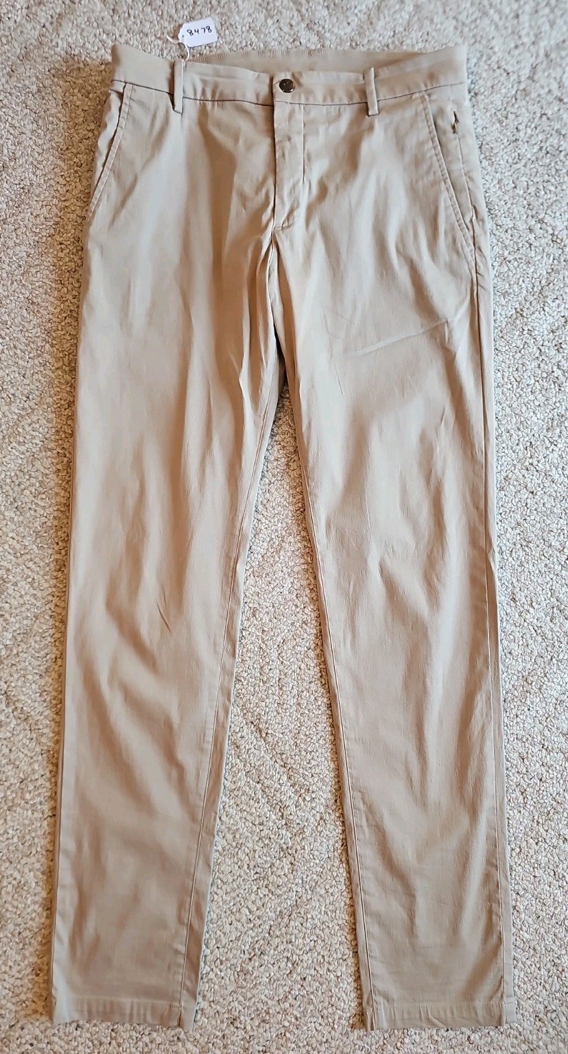 Bird Dogs Mens Chino Pants 32 X 34 LINED Khaki Cotton Nylon Elastane 8478
