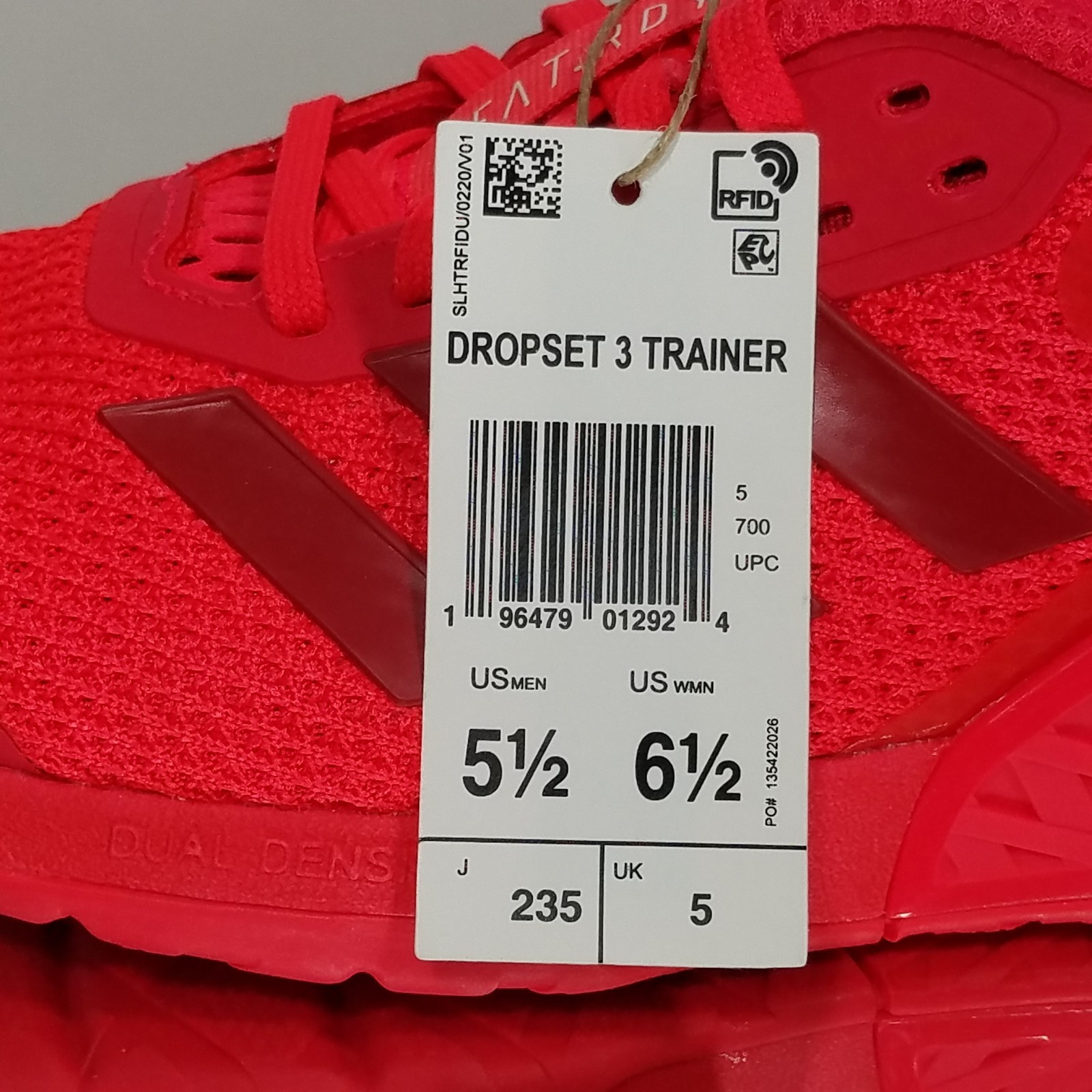 adidas Dropset 3 Trainer Shoes “Lucid Red” – Men’s 5.5 Women’s 6.5 – JI3900