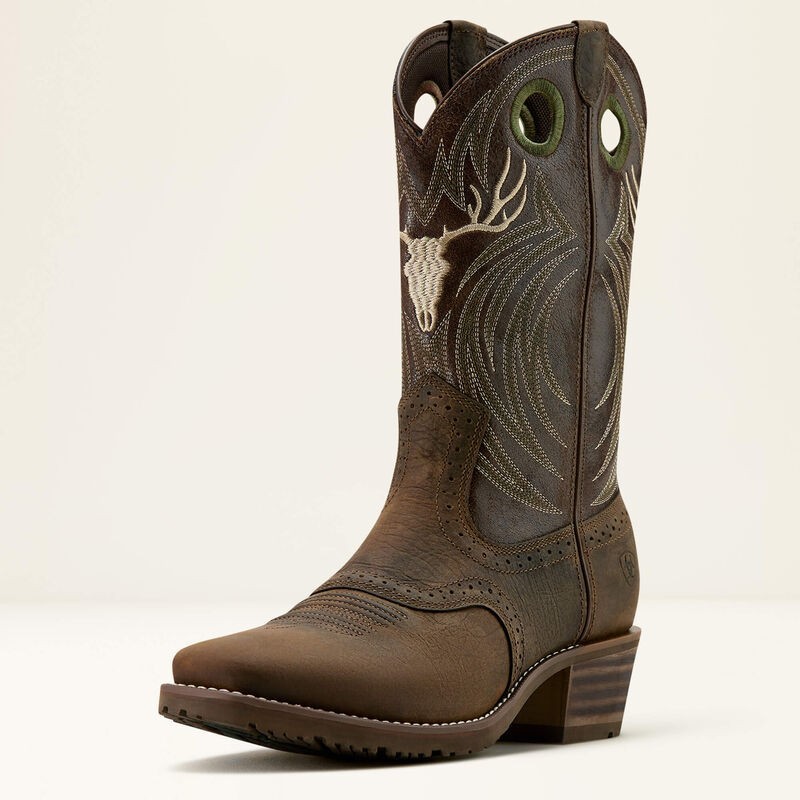 Men’s Ariat Hybrid Roughstock Antler Cowboy Boot
