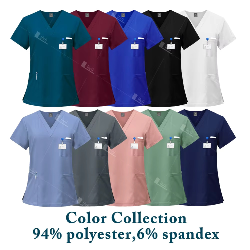 Lightweight Anti-Wrinkle Surgical Uniform Nurse Scrub Set for Women & Men Gift