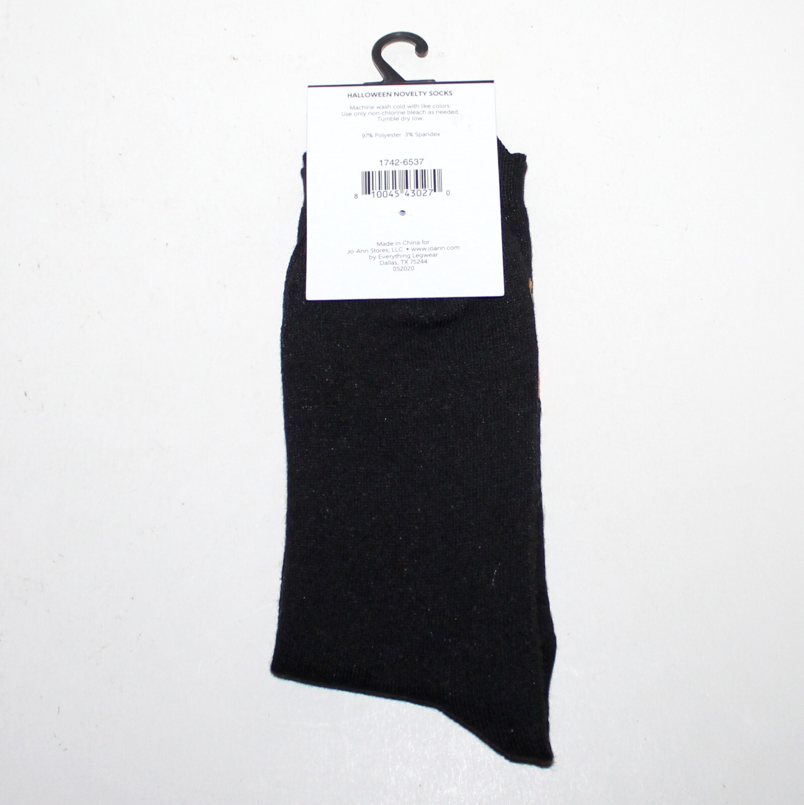 1 pair Socks Feeling Batty Halloween Bat Ears women vampire black fun Jo-Ann