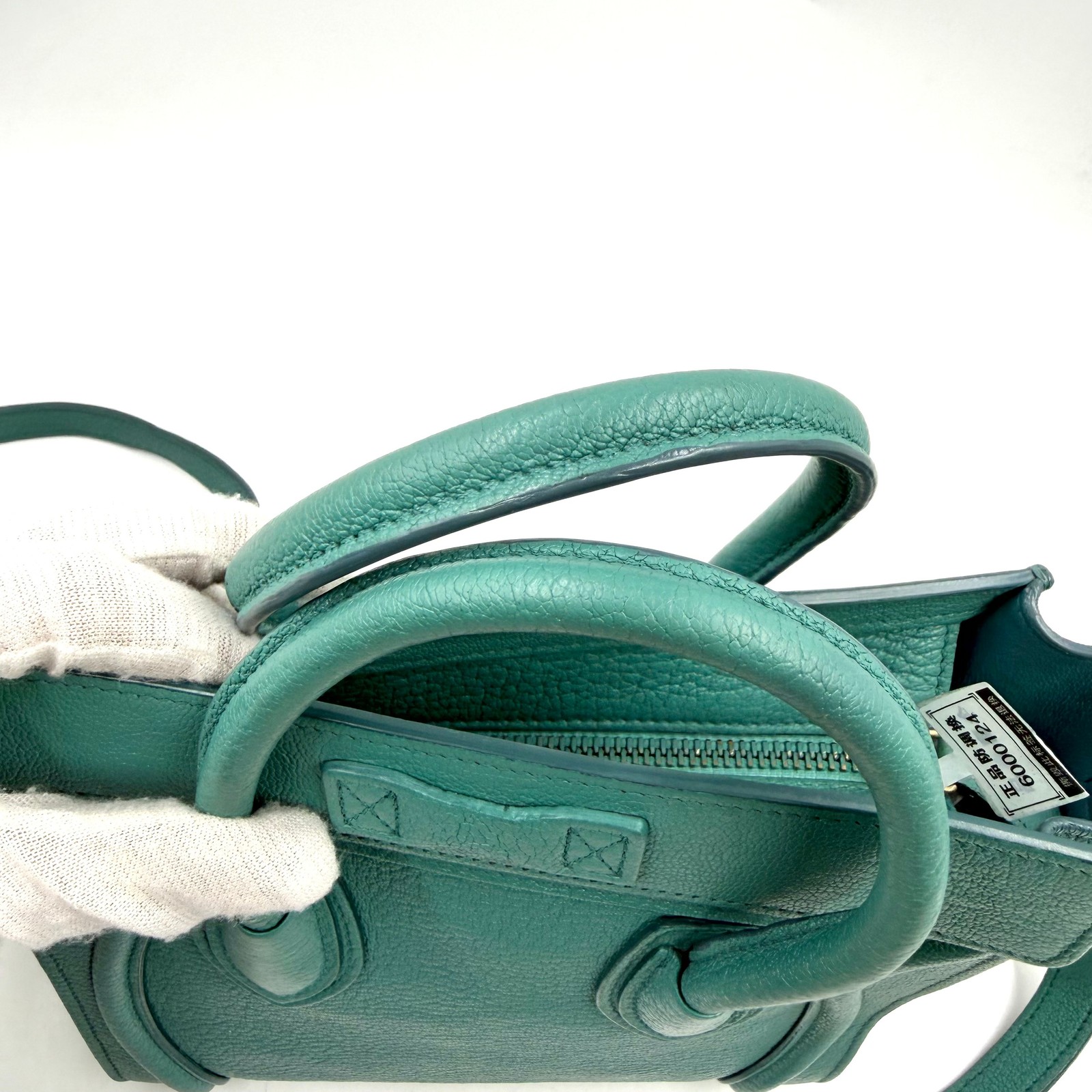 1821 Pre-owned Celine Nano Luggage pebbled leather handbag 26.03.03