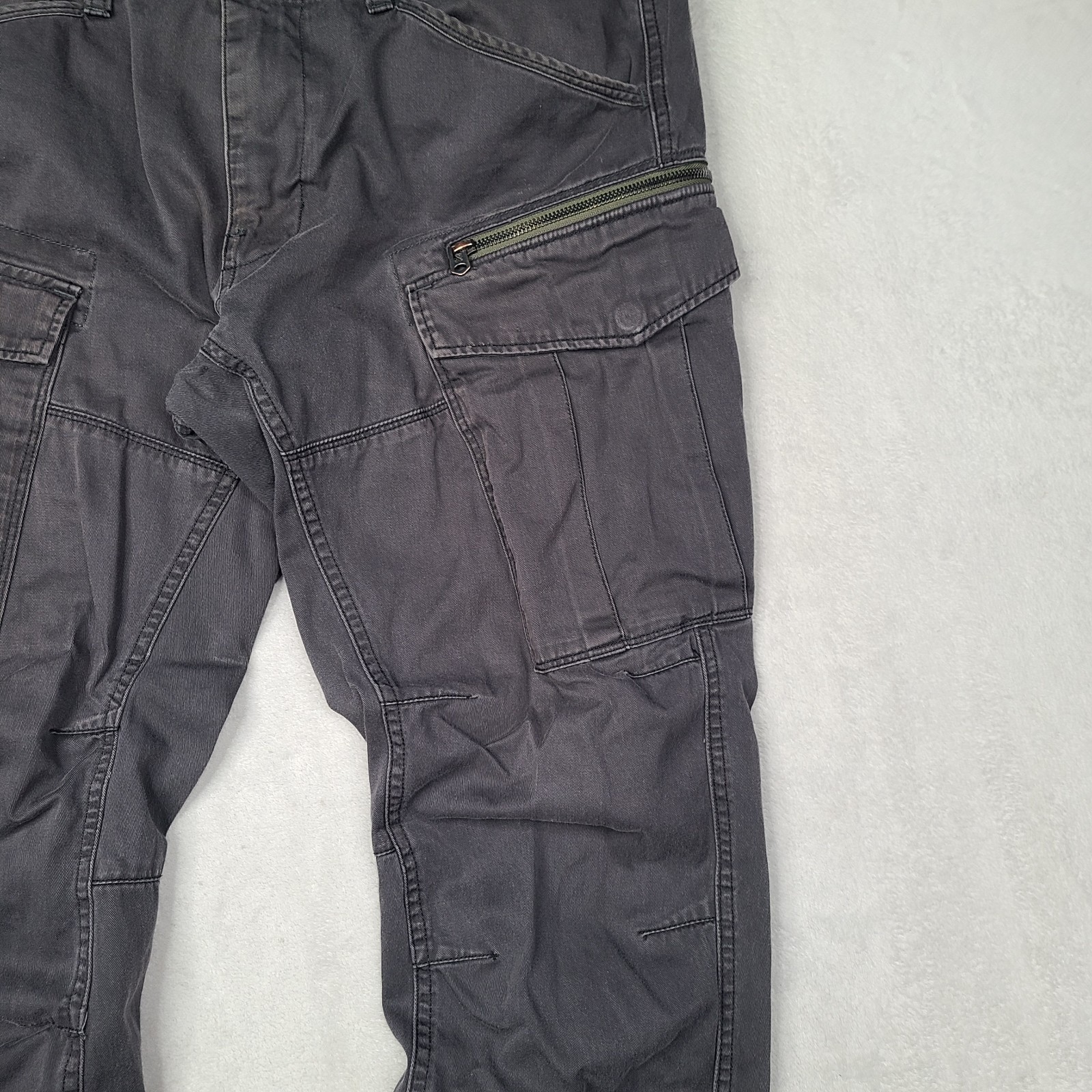 G Star Raw Rovic Zip 3D Regular Tapered Cargo Grey Pants Men Size 36×30