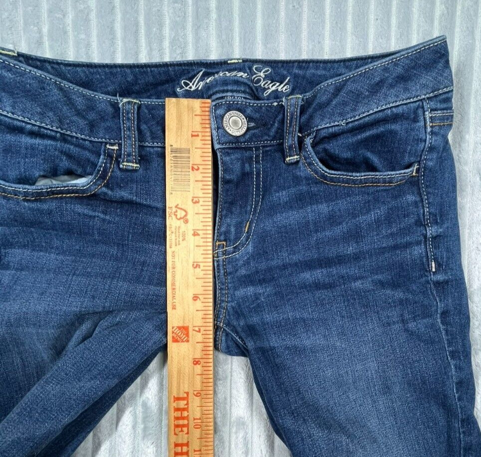 American Eagle Jeans Women’s 2 Reg 26×28 Jegging Stretch Low Rise Medium Wash