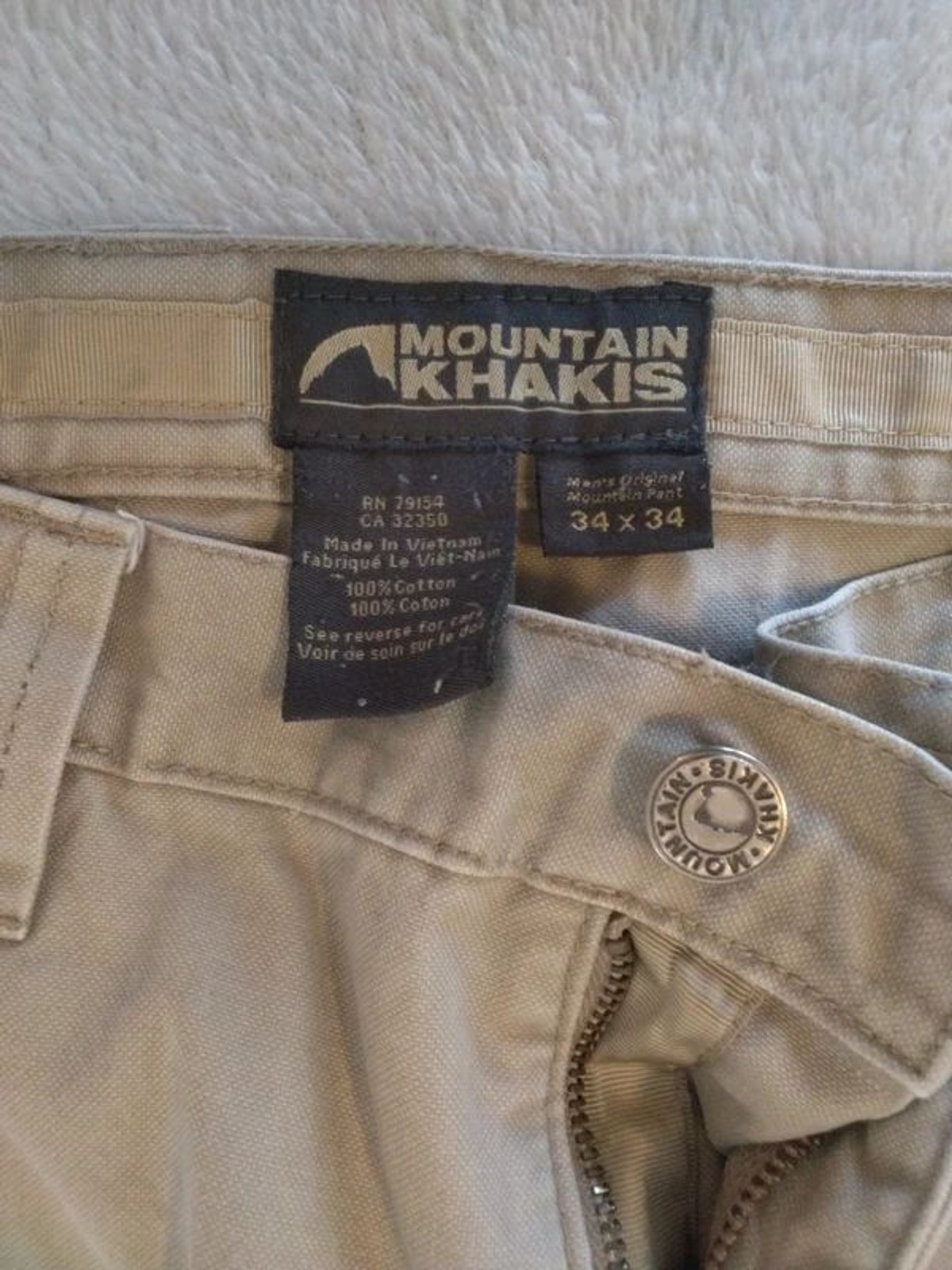 Heavy Duty Mountain Khakis Utility Pants Men’s Size 34 X 34