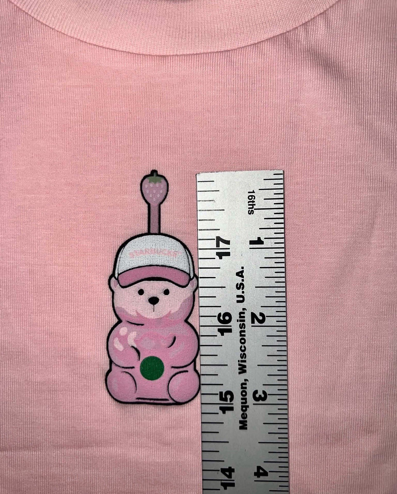 Starbucks Pink Bear Barista T-Shirt Logo Limited Edition Top NWT
