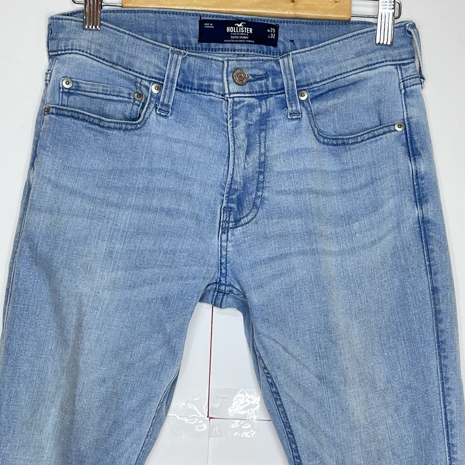 Hollister Women’s Super Skinny Jeans W29 L32 Light Wash